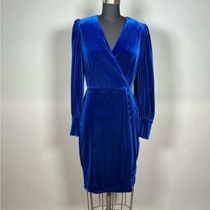 Calvin Klein Deep Blue Long Sleeve Dress size 2 NWOT